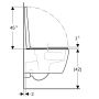 Geberit væghængt toilet iCon TurboFlush rimless m/sæde 49 cm