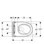 Geberit væghængt toilet iCon KeraTect TurboFlush rimless m/sæde 49 cm