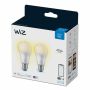 Wiz LED-pære Dimmable mat A60 E27 8 W 2-pak