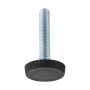 Walteco justerbar skrue til møbelben sort M10 Ø35x56-63 mm 2 stk.