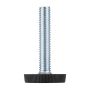 Walteco justerbar skrue til møbelben sort M10 Ø35x56-63 mm 2 stk.