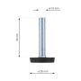 Walteco justerbar skrue til møbelben sort M10 Ø35x56-63 mm 2 stk.