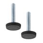 Walteco justerbar skrue til møbelben sort M10 Ø35x56-63 mm 2 stk.