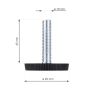 Walteco justerbar skrue til møbelben sort M10 Ø45x52 mm 2 stk.