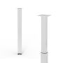 Møbelben justerbar hvid 60x60 mm H700-1100 mm