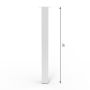 Møbelben firkantet hvid stål 60x60x710 mm