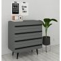 Notio Living kommode med 4 skuffer grå sort