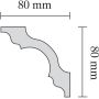 Decosa profilliste S8 Stefanie 200 cm hvid