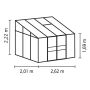 Vitavia vægdrivhus Ida 5,2 m² alu 3 mm delt glas inkl. polytag 