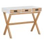 Notio Living Paulo skrivebord skuffer hvid/eg