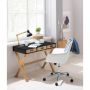Notio Living Paulo skrivebord 3 skuffer sort/eg