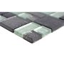 Mosaik Foil Combi krystal sort/sølv 30 x 30 cm