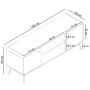 Notio Living TV-møbel valnød 1400x530x390 mm