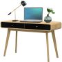 Notio Living skrivebord m/skuffer MDF eg sort