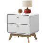 Notio Living natbord 2 skuffer hvid