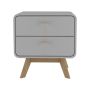 Notio Living natbord 2 skuffer grå