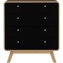 Notio Living kommode med 4 skuffer eg sort