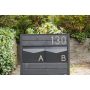 Mefa postkasse Letter 112 sort blank/mat
