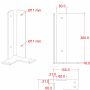 Plus hjørne stolpefod t/fundament stål 30 cm inkl. skruer