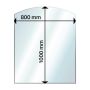 Aduro glasgulvplade buet transparent 1000x800 mm