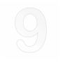 Jasa husnummer 9 hvid 140 mm skjult montering 