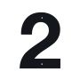 Jasa husnummer nr. 2 sort 10 cm