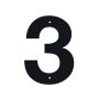 Jasa husnummer nr. 3 sort 10 cm