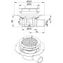 Blücher afløbsskål t/vinylgulv Circle Ø222 mm