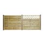 Nordic Fence tæthegn m/lige espalier Solid 180x150 cm 
