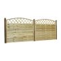 Nordic Fence tæthegn m/buet espalier Solid 180x135/150 cm 