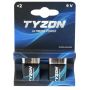 Tyzon alkaline batterier super 9V 2 stk