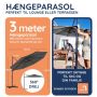 Baser hængeparasol Original antracit Ø3 m