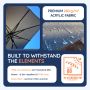 Baser parasol Supreme Push antracit 2,5 x 2,5 m