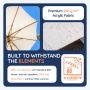 Baser parasol Signatur m. krank hvid 3 m