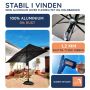 Baser parasol Signatur m. krank antracit 2,5x2,5 m