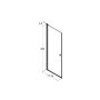 Scanbad buet svingdør H200x62-64 cm sort/klar