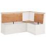 Notio Living hjørnebænk med opbevaring fyr hvid 1220x1620 mm