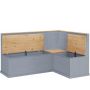 Notio Living hjørnebænk med opbevaring fyr grå 1220x1620 mm