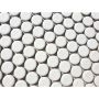 Mosaik Penny Round Uni hvid mat 32x30,5 cm 