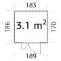 Palmako redskabsrum Leif 3,0 m²