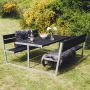 Hortus bord-/bænkesæt Thor inkl. ryglæn sort 180x205x85 cm
