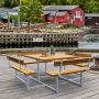Plus bord-/bænkesæt Picnic med ryglæn teak