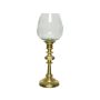Vindlys glas guld Ø12x34 cm  
