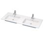 Camargue dobbeltvask Svanholm Lensvik blank hvid 121x46,5 cm