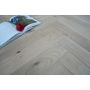 Trægulvsspecialisten gulvprøve sildeben solid oak brushed 500 mm