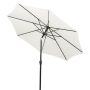 Outfit parasol m. tilt og krank hvid Ø3m