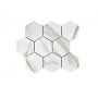 Mosaik Hexagon Calacatta porcelæn marmor 26,5 x 29,5 cm