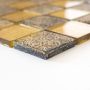 Mosaik krystal/resin guld 30,0 x 30,0 cm