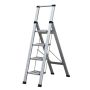 Ladder trappestige 4 trin aluminium 