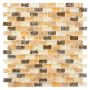 Mosaik glas og natursten beige og brun 30 x 28,5 cm